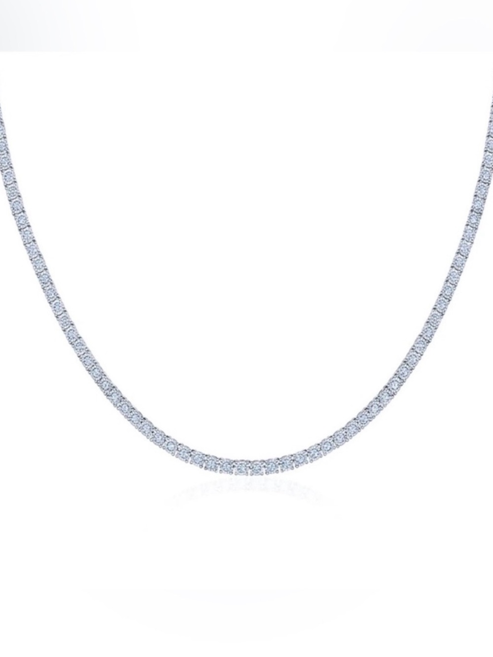 18k 18ct Tennis Necklace - Picture 7 of 13